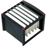 helit H6110092 - H&auml;ngeregistraturgestell, extra stabil, stapelbar, schwarz / rot,