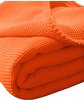 Kneer 9151265 La Diva Waffelpique-Decke mit Ziersticheinfassung 150/210 cm, orange