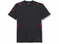 JAKO Herren T-Shirt Challenge, schwarz meliert/rot, S