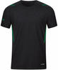 JAKO Herren T-Shirt Challenge, schwarz meliert/sportgrün, 3XL