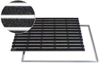ACO Self&reg; Schuhabstreifer Rips Anthrazit mit Alu Winkelrahmen 60 cm x 40 cm (B x H)
