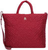 Tommy Hilfiger Damen My Tommy Idol Tote Mono AW0AW13144 Tragetasche, Rot (Rouge)