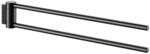 KEUCO Plan Handtuchhalter zweiarmig, schwenkbar, 43,8 cm, Metall schwarz | Made...