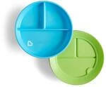 Munchkin Stay Put Unterteilte Teller | Set mit unterteilten Tellern f&uuml;r Kinder 