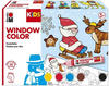 Marabu 0306000000003 - Kids Window Color Christmas mit 6 x 25 ml Farbe, Malvorlage A3