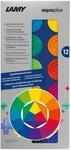 Lamy Deckfarbkasten aquaplus blue mit 12 Farben - ideal f&uuml;r den Schulunterricht -