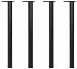 vidaXL 4 h&ouml;henverstellbare Tischbeine Schwarz 870 mm