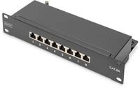 DIGITUS LSA Patchpanel &ndash; Cat 6A &ndash; 10 Zoll 1 HE &ndash; 8-Ports &ndash; Geschirmt