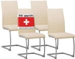 Albatros Freischwinger MURANO, 4-er Set Beige, SGS gepr&uuml;ft, Esszimmerst&uuml;hle