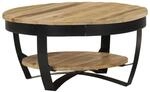 vidaXL Couchtisch Raues Massives Mangoholz 65x32 cm