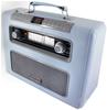 Soundmaster RCD1500HBL Koffer-Radio mit MP3-CD-Player/Kunstleder hellblau