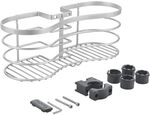 Metaltex 404818039 Viva Duschstangen Ablage, ohne zu Bohren, Silber, Edelstahloptik
