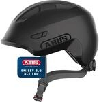 ABUS Kinderhelm Smiley 3.0 ACE LED - Fahrradhelm mit Licht - Tiefe Passform und Platz