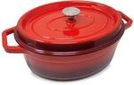 ToCis Big BBQ Br&auml;ter mit Deckel backofengeeignet | Gusseisen Topf eimailliert...