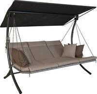 ANGERER Hollywoodschaukel Luxus Smart beige | Gartenschaukel Made in Germany,