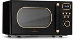 Klarstein Mikrowelle mit Grill, 800 Watt Mikrowelle Klein, Schwarz, Kleine 20...