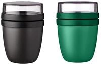 Mepal | Lunchpot Ellipse Mixed | Vivid Green + Nordic Black | M&uuml;slibecher to go 