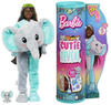 Barbie Cutie Reveal, bewegliche Elefanten-Accessoires, 10 Überraschungen, Haustier,