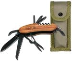 moses. 9820 Unisex Jugend Outdoor-Taschenmesser, Schwarz-Braun, handlich