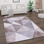 Paco Home Teppich Wohnzimmer Kurzflor Vintage Stil Abstrakt Modernes Geometrisches