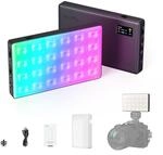 SMALLRIG Led Videoleuchte RGB, 5000mAh Fotolicht mit OLED-Bildschirm, Cold Shoe...