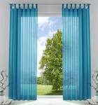 Gardinenbox 2er-Pack Gardinen Transparent Vorhang Set Wohnzimmer Voile Schlaufenschal