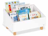 Pinolino Kinderbücherregal Ando aus MDF, 2 Fächer, runden Holzfüßen für Kinder