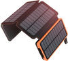 A ADDTOP Solar Powerbank 25000mAh Tragbare Solar Ladegerät mit 4 Solarpanels,
