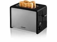 Cloer 3210 Toaster, 825 W, für 2 Toastscheiben, integrierter Brötchenaufsatz,