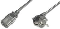 DIGITUS Netz-Anschlusskabel - 0.75 m - CEE 7/7 (Typ-F) 90&deg; auf C13 - Stecker /