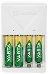 VARTA Ladeger&auml;t f&uuml;r 2/4 AA/AAA Akku Batterien, Plug Charger, EU-Stecker | f&uuml;r