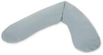 Theraline - Das Original Stillkissen 1,90 cm inkl. Bezug Feinstrick Nebelblau