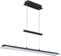 Reality Leuchten LED Pendelleuchte Smash R32421132, Metall Schwarz matt, Glas wei&szlig;
