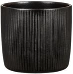 Scheurich Solido Linea Blumentopf aus Keramik, Schwarz, &Oslash; 17,6 cm, H 16 cm