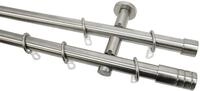 Gardinia Zylinder, Metall, Edelstahl-Optik, 160 31325
