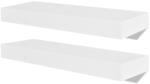 vidaXL Wandboard Regal 2er Set B&uuml;cher Regalboden H&auml;ngeregal DVD Badregal 40cm