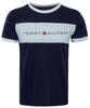 Tommy Hilfiger Herren T-Shirt Kurzarm CN Tee Logo Flag UM0UM01170-416 Blau S