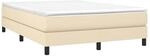 vidaXL Boxspringbettgestell Creme 140x200 cm Stoff