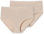 Schiesser Damen 2 Pack Midi Slip Unterw&auml;sche - Modal Essentials, Sand_162893, 42