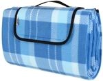 DETEX&reg; Picknickdecke Campingdecke XL 195x150 cm Wasserdicht W&auml;rmeisoliert Waschbar