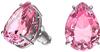 Swarovski Gema Ohrstecker, Rhodinierte Ohrringe mit Rosafarbenen Swarovski Kristallen