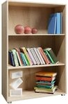 Casaria&reg; B&uuml;cherregal 3 F&auml;cher 115x60x28cm H&ouml;henverstellbare B&ouml;den Holz...