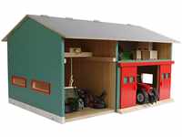 Kids Globe 610816 Workshop with Storage Space (1:32 Scale, Hinged Roof, Movable