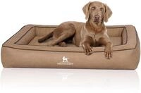 Knuffelwuff Orthop&auml;disches Hundebett aus Laser gestepptem Kunstleder Montego M-L 85