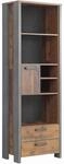FORTE Clif Regal mit 1 T&uuml;r und 2 Schubladen, Holzwerkstoff, Old &ndash; Wood Vintage/