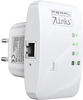 7links WiFi Repeater: Mini-WLAN-Repeater mit WPS-Taste, 300 Mbit/s, 2,4 GHz &