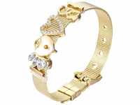 Heideman Armband Damen Mesh aus Edelstahl gold farbend poliert Armkette für...