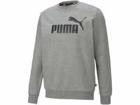 PUMA Herren Essentials Big Logo Sweatshirt mit Rundhalsausschnitt LMedium Gray