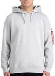 Alpha Industries Back Print Hoody Kapuzensweat f&uuml;r Herren Pastel Grey