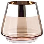 Fink Jona, Teelichthalter, Glas, Silberfolie, glatt, silberfarben, Sand, L. 15...